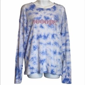 American Eagle Light Blue Tie Dyed T-shirt